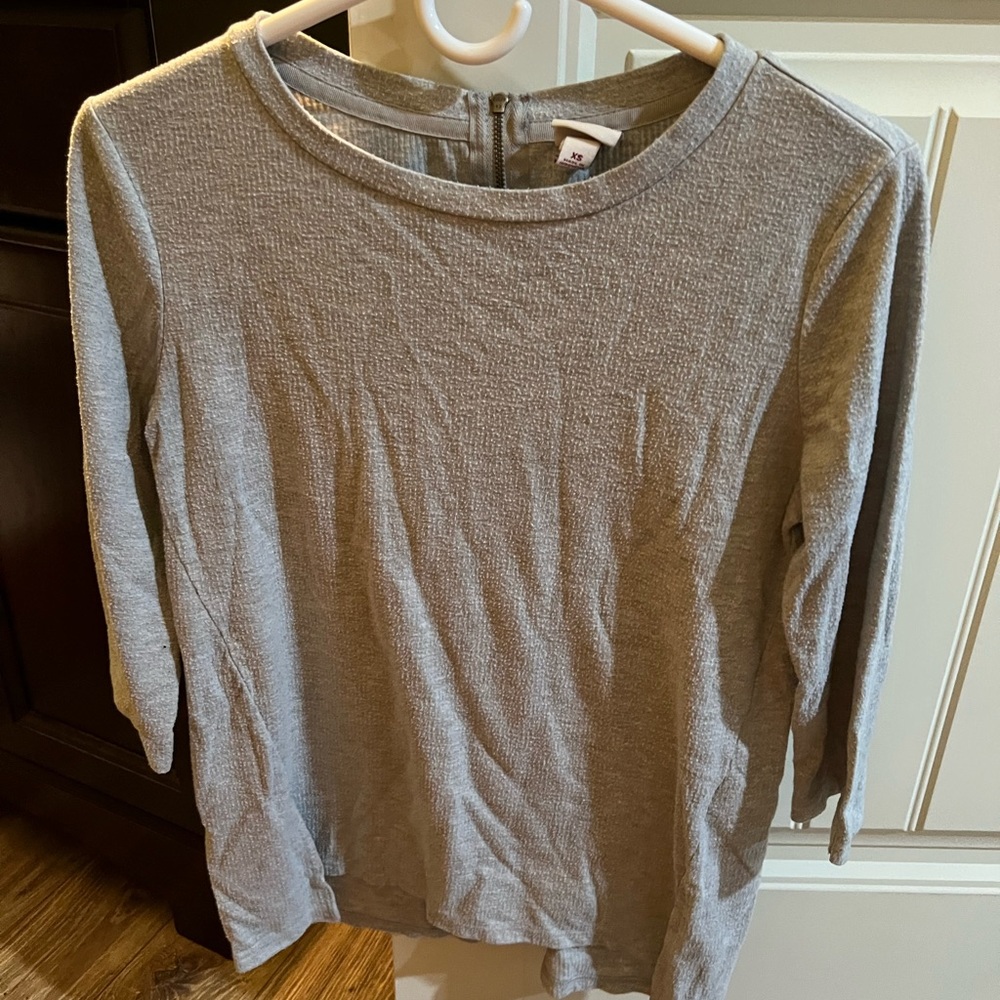 Grey, Quarter-Sleeve, Merona Brand, Comfy Tee